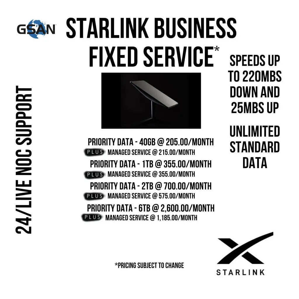 Starlink Fixed Service + Management Starlink