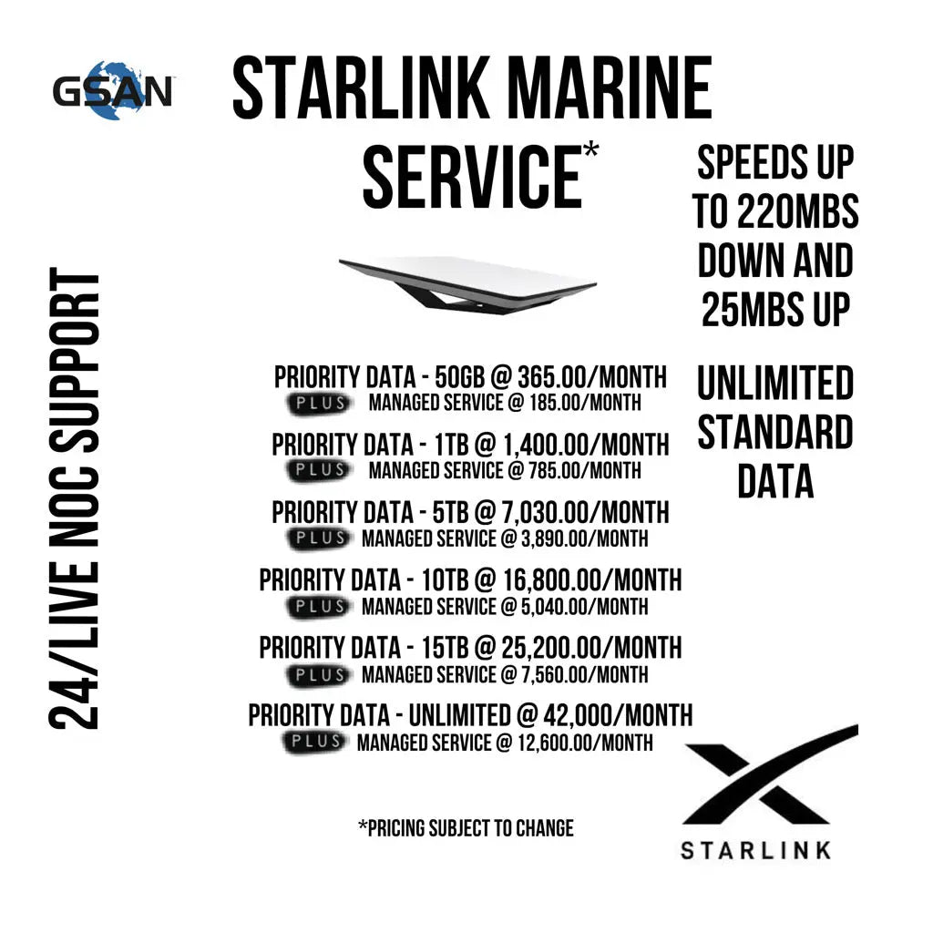 Starlink Marine Service + Management Starlink